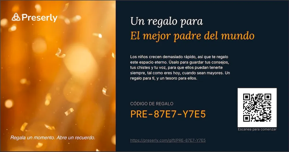 Preserly Gift Card Sample